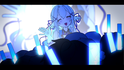 Idol smiling as she leaves the stage